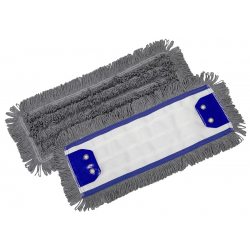 Mop płaski 40cm FLIPPER InterTom (szary) bawełna / klips 2 oczka